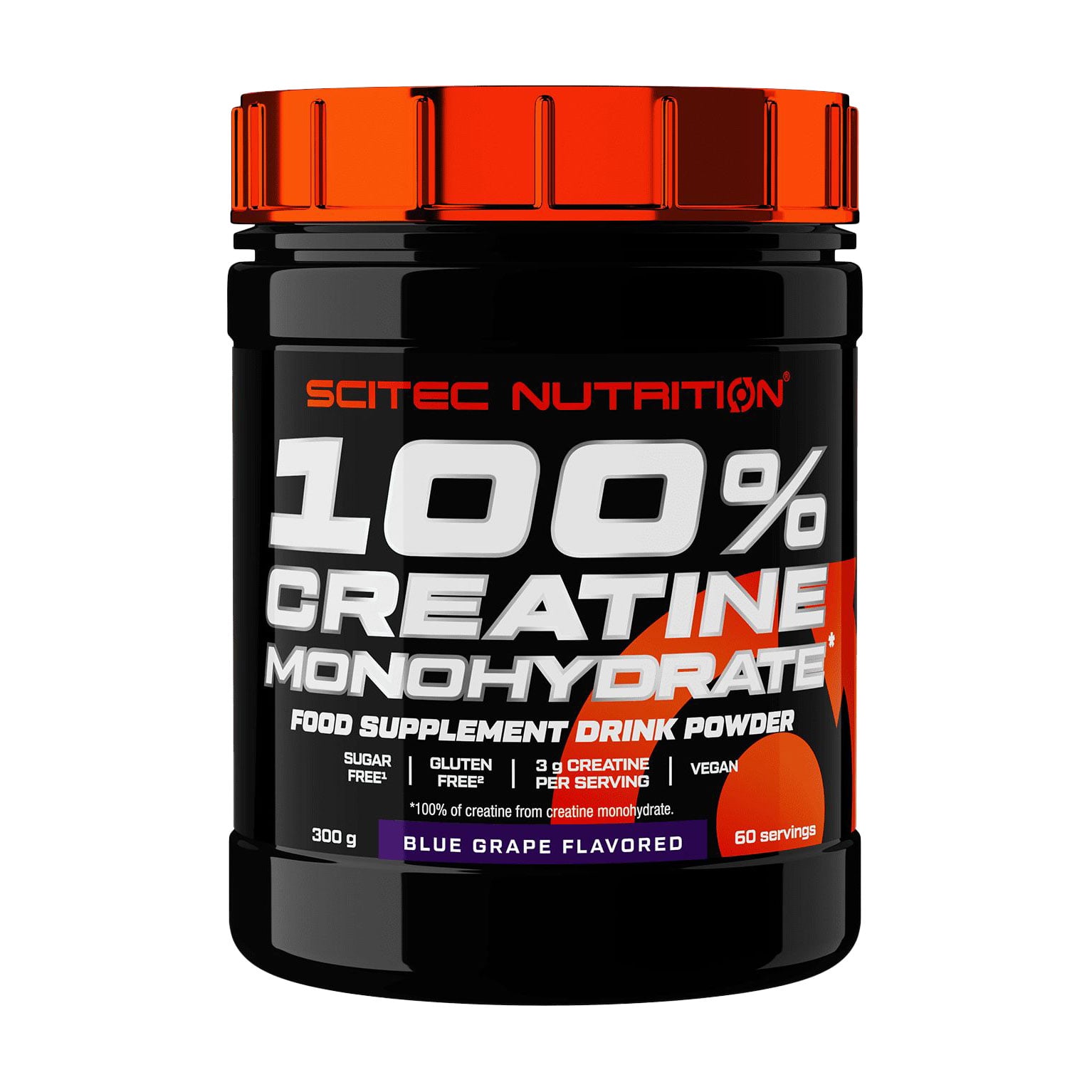 Креатин Scitec Nutrition 100% Creatine Monohydrate Синій виноград, в порошку, 300 г